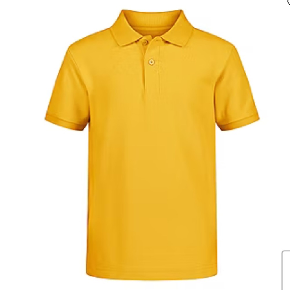 IZOD Pique Boys Short Sleeve Polo Shirt,Gold Color,Size Large(14/16) 10 pack